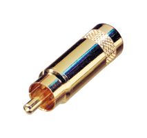 NYS352AG - RCA (Phono) Audio / Video Connector, 2 Contacts, Plug, Gold Plated Contacts, Brass, Zinc Body - REAN