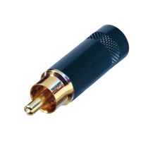 NYS352BG - RCA (Phono) Audio / Video Connector, 2 Contacts, Plug, Gold Plated Contacts, Brass, Zinc Body - REAN