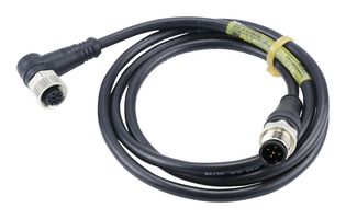 1200668998 - Sensor Cable, M12, Micro-Change Plug, 90° Micro-Change Receptacle, 5 Positions, 1 m, 3.3 ft - MOLEX