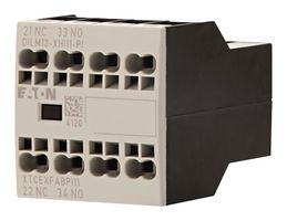 DILM12-XHI11-PI - Auxiliary Contact, 2 Pole, IP20, Eaton DILM/DILMP Series Contactors, 1NO-1NC, Front Mount, Push In - EATON MOELLER