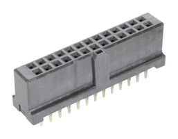 09195266829 - PCB Receptacle, Board-to-Board, 2.54 mm, 2 Rows, 26 Contacts, Through Hole, Press-Fit, SEK Series - HARTING