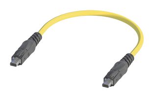 33280202002050 - Ethernet Cable, SPE Plug to SPE Plug, Yellow, 5 m, 16.4 ft - HARTING
