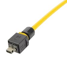09511210002 - Modular Connector, IX Type B Plug, 1 x 1 (Port), 10P10C, IP65, IP67, Cable Mount - HARTING