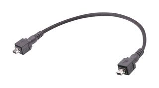 33483434806005 - Ethernet Cable, Cat6a, IX Type A Plug to IX Type A Plug, Black, 500 mm, 19.7 " - HARTING