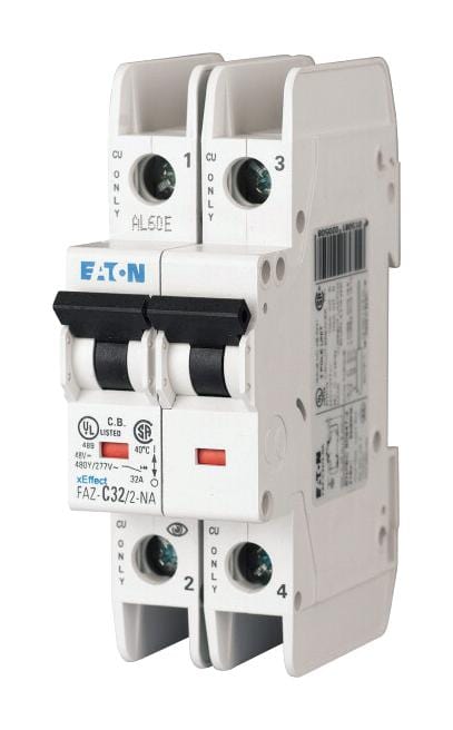 EATON MOELLER Thermal Magnetic FAZ-C4/2-NA THERMAL MAG CKT BREAKER, 2P, 4A, 240V EATON MOELLER 3501013 FAZ-C4/2-NA