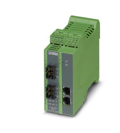 PHOENIX CONTACT Converters/Interfaces FL MC ETH/FO 660 T CONVERTER, 2 X RJ45-2 X SCRJ CONNECTOR PHOENIX CONTACT 3294756 FL MC ETH/FO 660 T