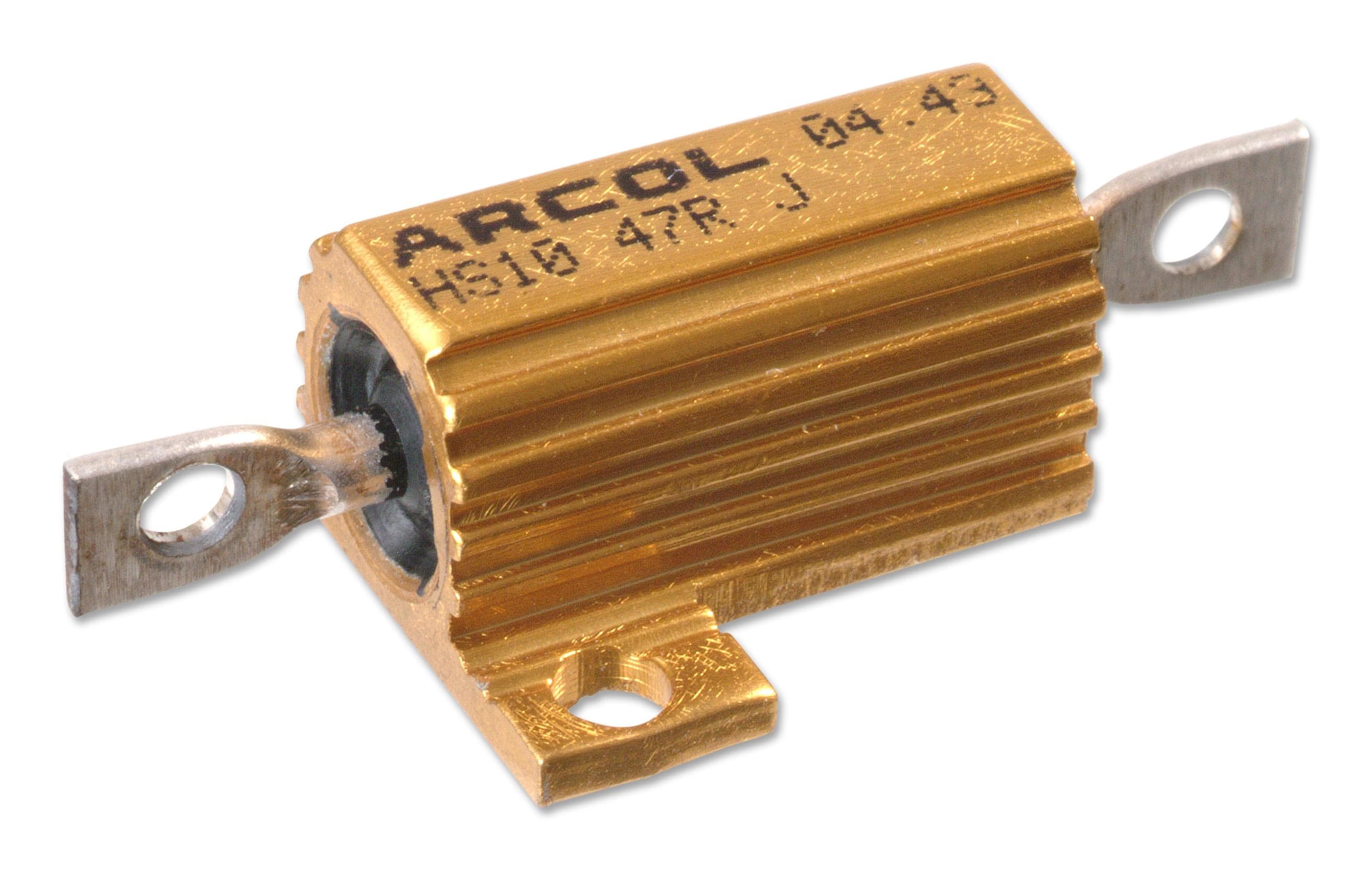 ARCOL Panel / Chassis Mount Resistors HS25 2R J RESISTOR, WIREWOUND, 2OHM, 5%, AXIAL ARCOL 2478175 HS25 2R J