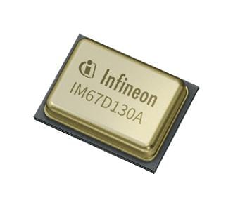 INFINEON Audio Control IM67D130AXTSA2 AUDIO CONTROL, MEMS MICROPHONE, 105DEG C INFINEON 3858711 IM67D130AXTSA2