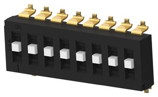TDS08SGNNTR04 Dip Switch, 8Pos, SP3T, Slide, SMD Alcoswitch - Te Connectivity
