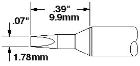 STTC-037 Chisel Tip, 30DEG, 1.6mm Metcal