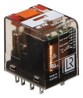 PT370R24 Power Relay, 3PDT, 10A, 240Vac, Socket SCHRACK - Te Connectivity