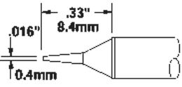 STTC-022 Tip, Conical, Sharp, 0.4mm Metcal