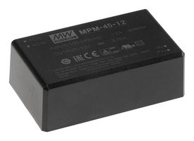 mPm-45-12 Power Supply, AC-DC, 12V, 3.75A Mean Well