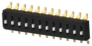 EDS12SGNNTR04Q Dip Switch, 12Pos, SPST, Slide, SMD Alcoswitch - Te Connectivity