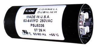PSU6430 Cap, 70.5µF, 330VAC, Alu Elec, Snap-In Cornell DUBILIER
