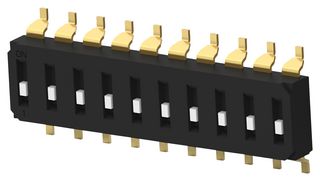 EDS10SGRNTU04Q Dip Switch, 10Pos, SPST, Slide, SMD Alcoswitch - Te Connectivity