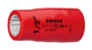 98 47 1/2" Socket, 12 Point, 1/2", 1/2" Drive Knipex