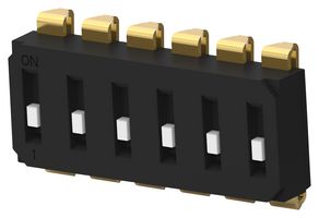 EDS06SNRNTR04Q Dip Switch, 6Pos, SPST, Slide, SMD Alcoswitch - Te Connectivity