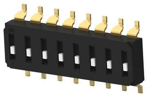 EDS08SGRNTR04Q Dip Switch, 8Pos, SPST, Slide, SMD Alcoswitch - Te Connectivity