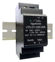 VTX-211-030-205 Power Supply, AC/DC, 1 Output, 15w VIGORTRONIX