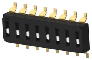 EDS08SGRSTU04Q Dip Switch, 8Pos, SPST, Slide, SMD Alcoswitch - Te Connectivity