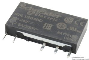 RSL1GB4BD Interface Relay, SPDT, 6a, 24Vdc, Socket Schneider Electric