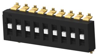 TDS09SGRSTR04 Dip Switch, 9Pos, SP3T, Slide, SMD Alcoswitch - Te Connectivity