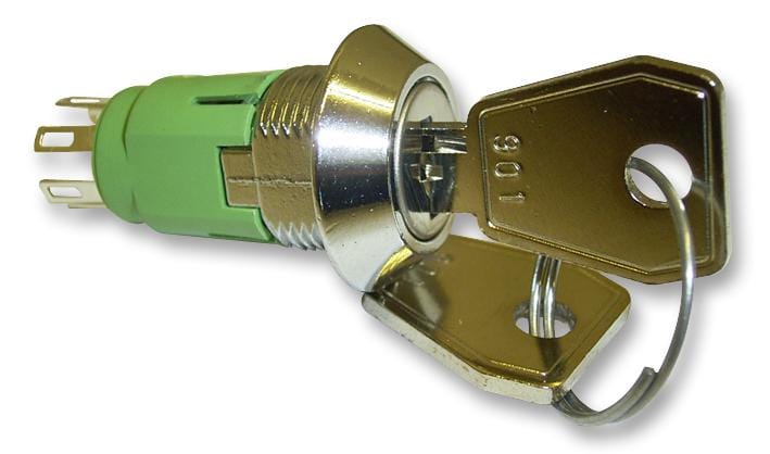 LORLIN Key Operated IRL-5-K-D-2 KEYSWITCH, DPDT, DIFF KEY LORLIN 1876050 IRL-5-K-D-2