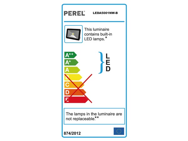 LEDA5001NW-B DESIGN LED-SCHIJNWERPER - 10 W, NEUTRAALWIT - ZWART