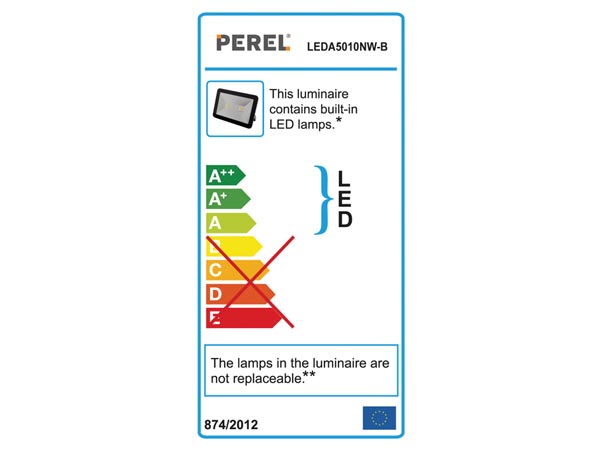 LEDA5010NW-B DESIGN LED-SCHIJNWERPER - 100 W, NEUTRAALWIT - ZWART