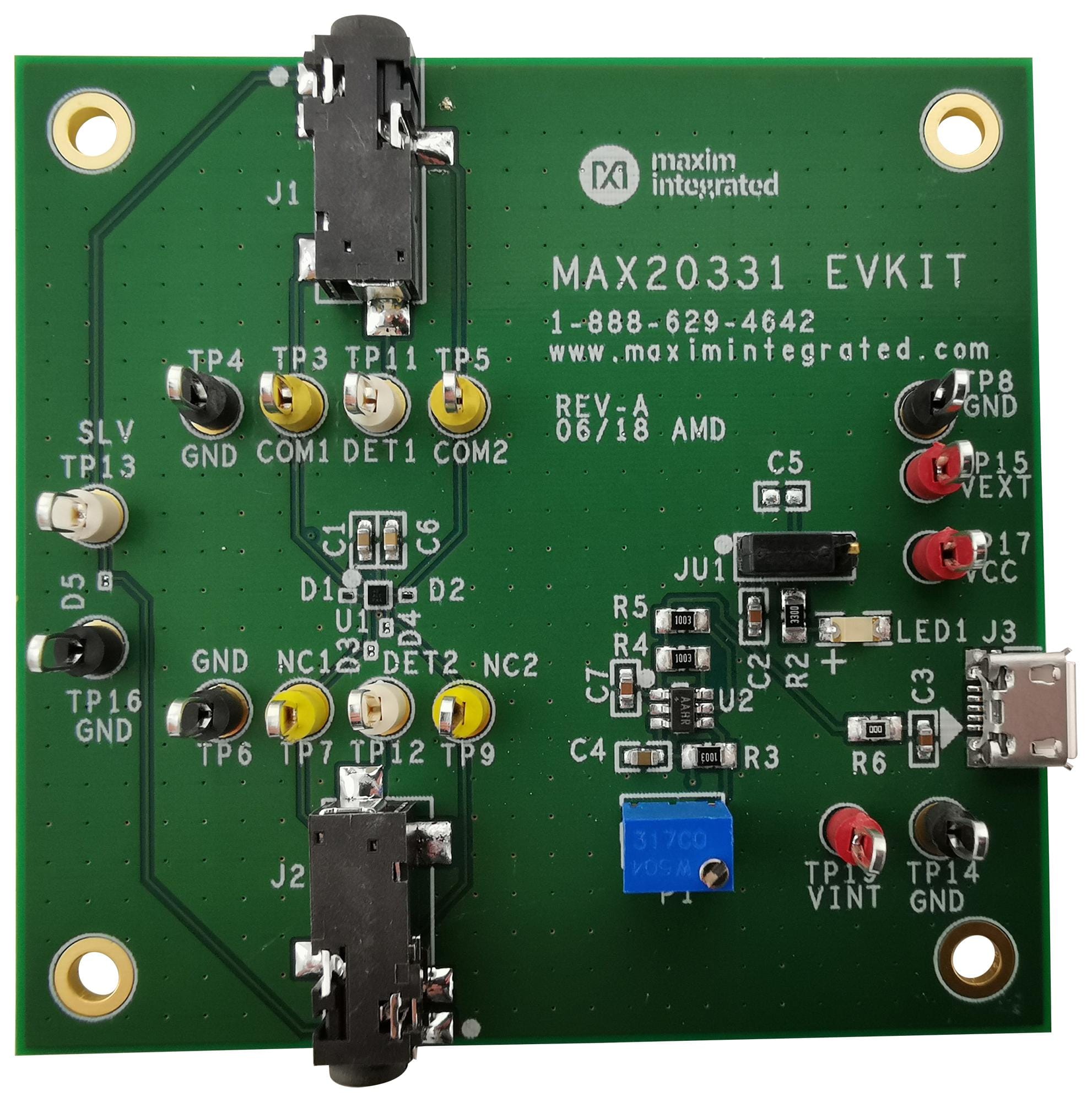 MAXIM INTEGRATED / ANALOG DEVICES Special Application MAX20331EVKIT# EVALUATION KIT, OVERVOLTAGE PROTECTION MAXIM INTEGRATED / ANALOG DEVICES 2915613 MAX20331EVKIT#