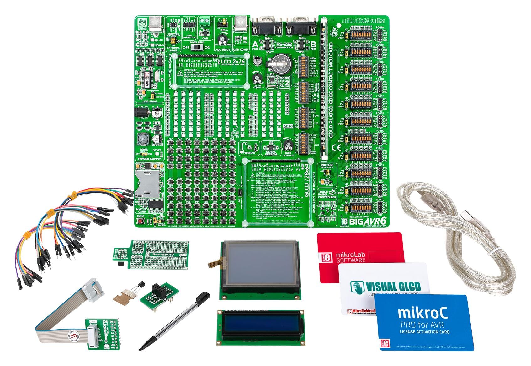 MIKROELEKTRONIKA MCU/MPU/DSC/DSP/FPGA Development Kits - Prima MIKROE-2014 DEV BOARD, BIGAVR 6 MIKROELEKTRONIKA 2521738 MIKROE-2014