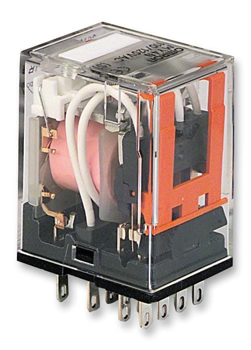 OMRON Power - General Purpose MY4 48/50VAC (S) RELAY, 4PDT, 250VAC, 30VDC, 5A OMRON 3158822 MY4 48/50VAC (S)