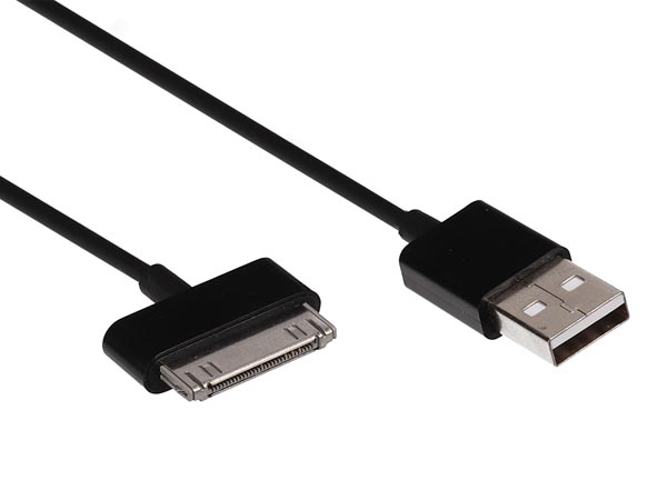 PCMP66BN APPLE® 30-POLIG (MANNELIJK) NAAR USB 2.0 A (MANNELIJK) KABEL - ZWART - 1 m
