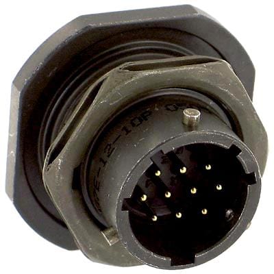 AMPHENOL MIL Spec Equivalent Circular PT07E12-10P-027 CIRCULAR CONNECTOR, RCPT, 12-10, JAM NUT AMPHENOL 2482153 PT07E12-10P-027