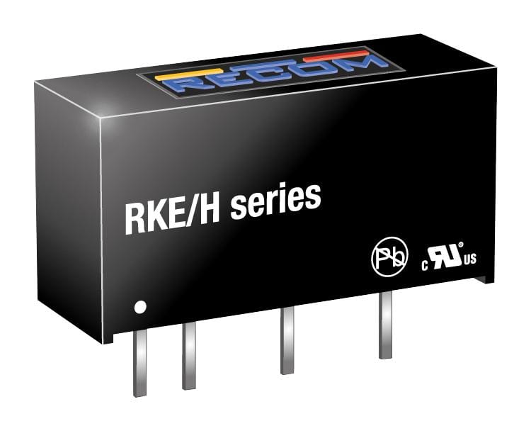 RECOM POWER Isolated Board Mount RKE-2405S/H DC CONVERTER, 5V, 0.2A RECOM POWER 2774084 RKE-2405S/H
