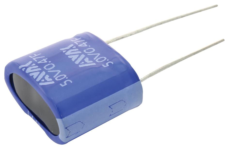 KYOCERA AVX Supercapacitors / Ultracaps / Double Layer SCMR14C474PRBA0 CAP, 0.47F, 5V, 20%, SUPER CAP, RADIAL KYOCERA AVX 2696625 SCMR14C474PRBA0