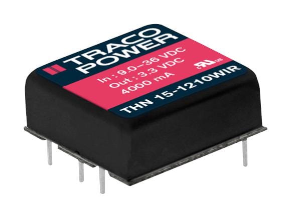 TRACO POWER Isolated Board Mount THN 15-7225WIR DC-DC CONVERTER, 2 O/P, 15W TRACO POWER 2829595 THN 15-7225WIR