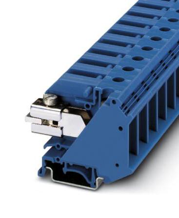 PHOENIX CONTACT DIN Rail Mount UIKN 35 BU DIN RAIL TB, HYBRID, 2POS, 18-2AWG PHOENIX CONTACT 3286434 UIKN 35 BU