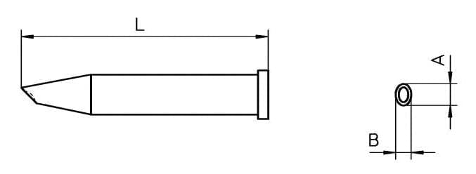 WELLER Tips XT GW TIP, PB-FREE, 2.3/3.2MM WELLER 1676527 XT GW